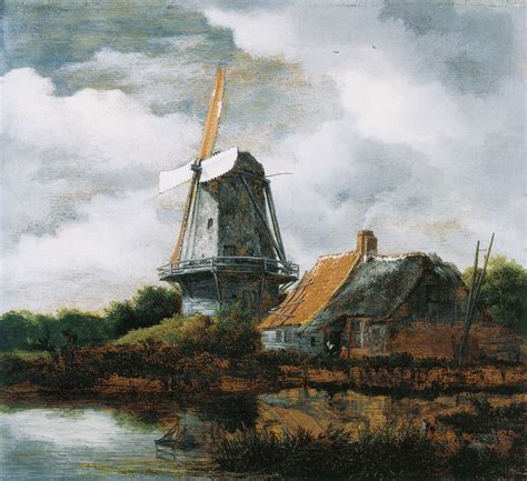 copy  jacob van ruisdael landscape   farm house  windmill