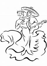 Mayo Cinco Coloring Pages Traditional Mexican Dances Mexico Culture Color Getcolorings sketch template