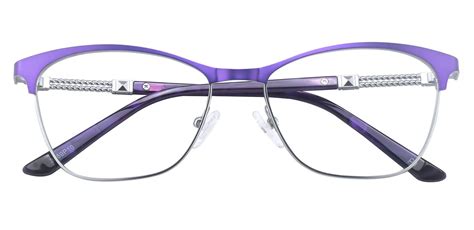 Felicity Rectangle Eyeglasses Frame Purple Women S Eyeglasses