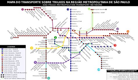 São Paulo Metro Subway And Metro Train Maps