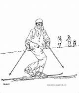 Coloring Pages Skiing Sports Printable Color Ski Kids Sheet Sheets Found sketch template