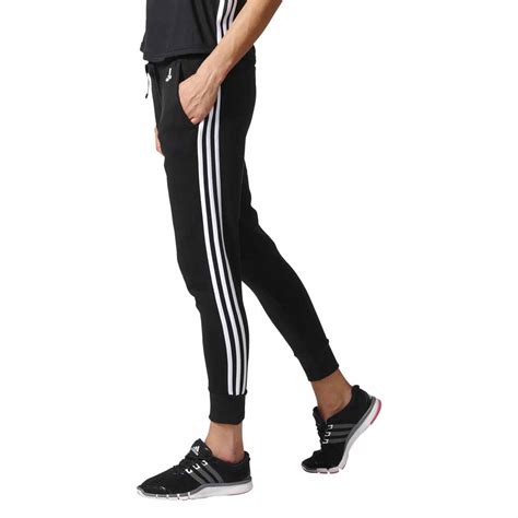 adidas essentials  stripes tapered pants black traininn