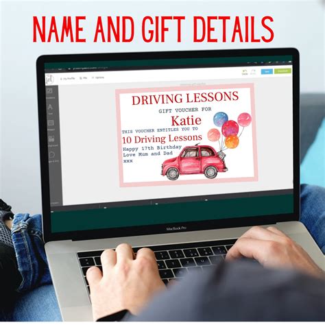 driving lessons voucher template driving lesson gift etsy uk