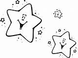 Coloring Stars Happy Pages Two Kids sketch template