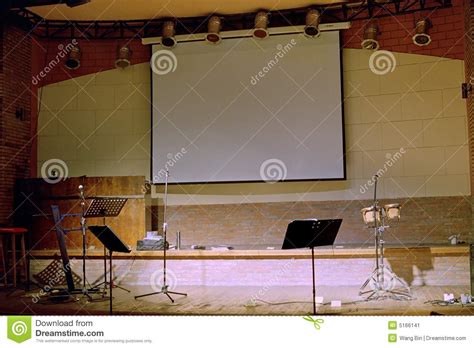 performing stage stock image image  context lamplight