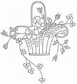 Embroidery Basket Baskets Flower Patterns Vintage Flickr Hand Flowers Redwork Applique Sew Quilt Designs Collect Later Now Read Via Floral sketch template
