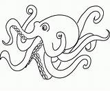 Coloring Pages Octopus Preschoolers Squid Popular sketch template