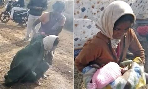 Pregnant Mother Is Forced To Give Birth In Field In India