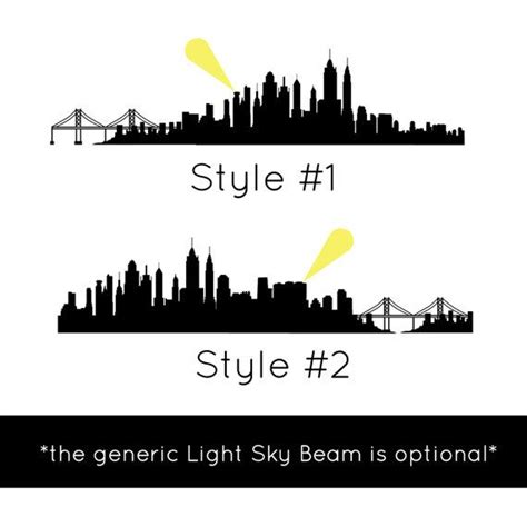 City Skyline Silhouette Gotham Metropolis Etc Wall Decal