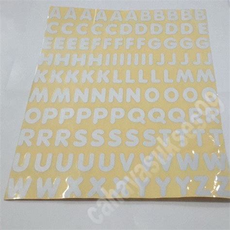 Jual Sticker Cutting Alphabet Abjad Huruf Besar A Sampai Z Font