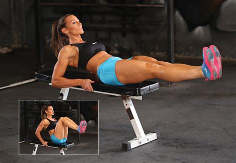 seated leg tuck bench exercises forchiselled abs women s health