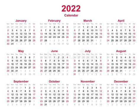 2022 printable calendar yearly templates pdf word excel