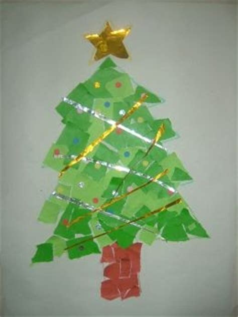 preschool crafts  kids super easy christmas tree collage paper craft
