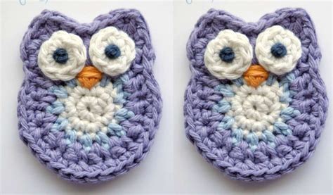 owl applique  crochet pattern  crochet