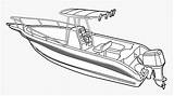 Boat Coloring Speed Drawing Yacht Line Boats Pages Fishing Motor Ship Drawn Bass Console Simple Center Cruise Hd Draw Drawings sketch template