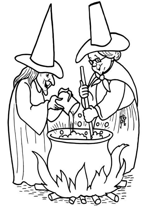 witch coloring pages    print