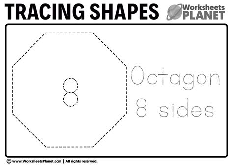 tracing octagon worksheet