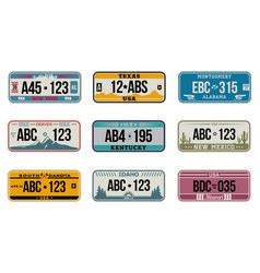 car number plate template vector images