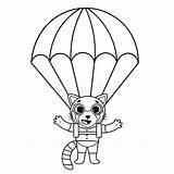 Panda Book Parachut sketch template