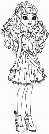 High Ever After Coloring Pages Printable Monster Cupid Rebels Royal Girl Girls Color Print Hair sketch template