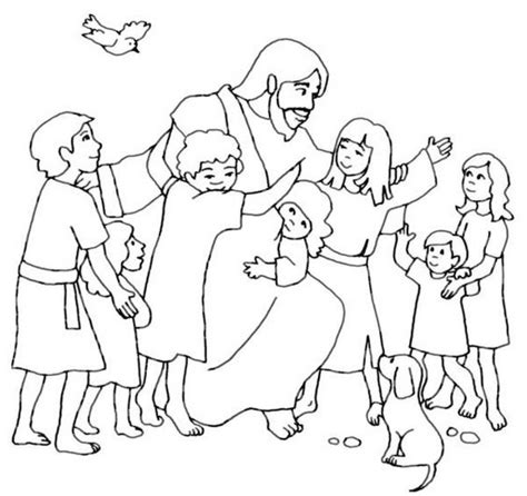 jesus  children coloring page  getcoloringscom  printable