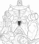 Thanos Destroying sketch template