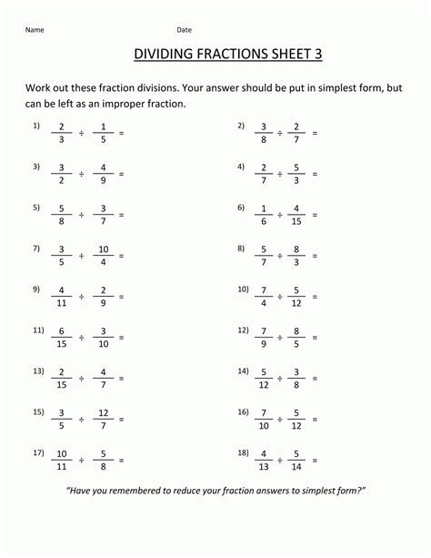 multiplication  division  fractions worksheets times tables