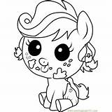 Coloring Infant Applejack Pony Friendship Magic Pages Little Coloringpages101 sketch template