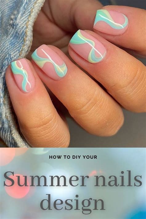 summer nails  cute acrylic nail design  short nail shape