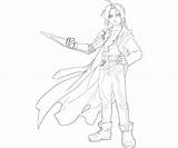 Edward Elric Alchemist Fullmetal Character Coloring Pages sketch template