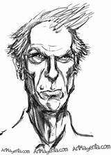 Clint Eastwood Caricatures sketch template
