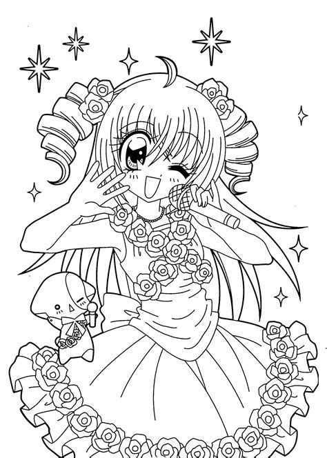 anime coloring pages  print