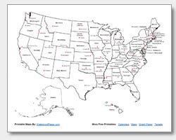 printable united states maps outline  capitals