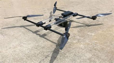 uav hycopter running  gas capable  flying   hours device boom