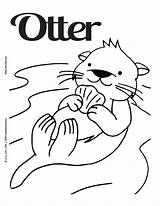 Otter Coloring Sea Otters Pages Printable Kids Sheets River Template Unto Color Colouring Baby Craft Animal Sheet Book Cartoon Drawing sketch template