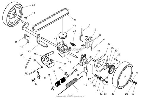 toro  cm recycler mower  sn   parts diagram  rear axle assembly