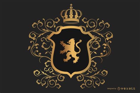 creative royal heraldic shield vector