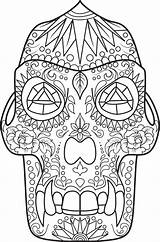 Coloring Skull Sugar Owl Pages Getdrawings sketch template