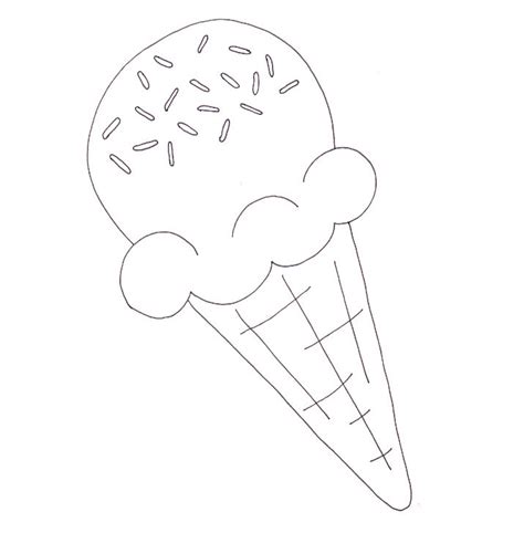 ice cream cone coloring page wee folk art