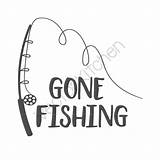 Fishing Gone Silhouette Svg Template Vector Printable Eps Cricut Instant Closed Poster Diy Today Loading sketch template