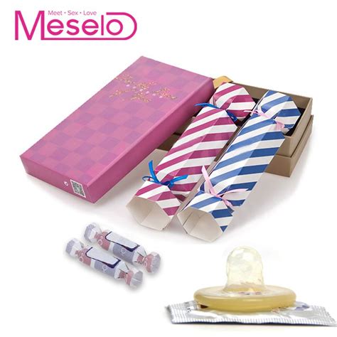 meselo 6 pcs set sex condoms for men with sweet t box g