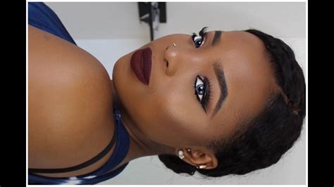 Brown Eyes And Bold Lips Makeup Tutorial Toni Olaoye