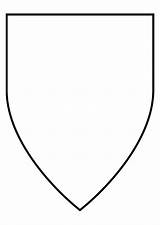 Shield Coloring Cliparts Shape Large Library Clipart sketch template