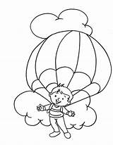 Parachute Colouring Designlooter sketch template