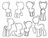 Pony Little Mlp Drawing Draw Blank Coloring Pages Own Bases Characters Body Template Outline Drawings Ponies Oc Craft Party Color sketch template