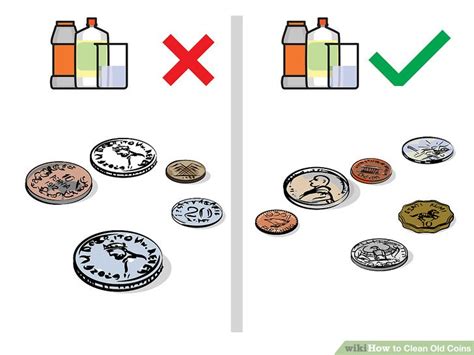 ways  clean  coins wikihow