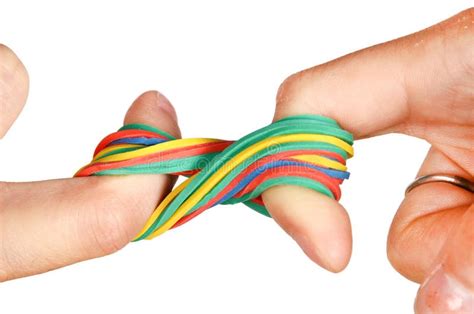 elastiekje en hand stock afbeelding afbeelding bestaande uit vinger