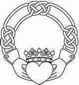 Claddagh sketch template