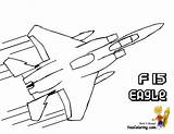 Coloring Pages Airplane Fighter Military Jet Kids Printable Plane Book Airplanes Army Air Color Force Planes Jets Clipart Print Colouring sketch template