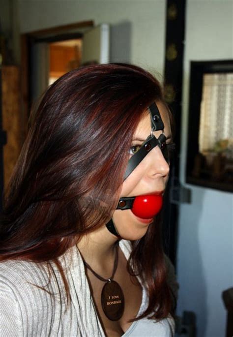red ball gag and head harness rf fun pinterest a